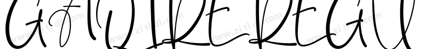 GAQIRE REGULAR字体转换